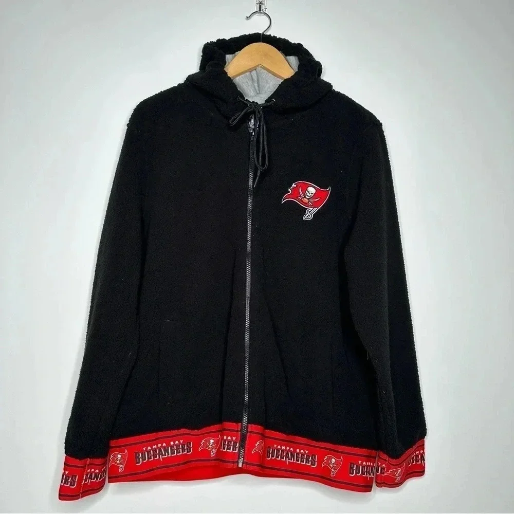 Ultra Game NFL Tampa Bay Buccaneers Zip Up Sherpa Jacket Size XL